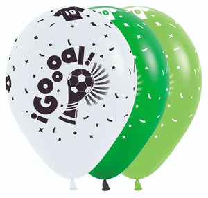 Soccer - Goal  - R12 - White/Green - 005 - 12 stk