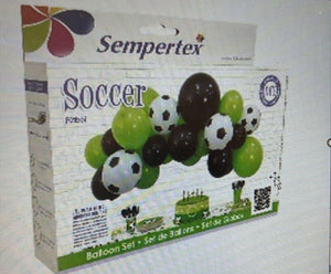 Soccer - DIY  - White/Black/Green - 005 - 1 stk