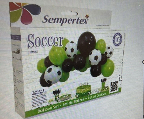 Soccer - DIY  - White/Black/Green - 005 - 1 stk