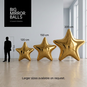 Stars Gold - Big Mirror Ball Set – 3 Pieces