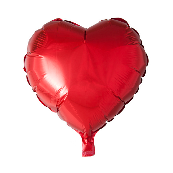 Foilballoon Heartshape 18” Red  / singlepacked