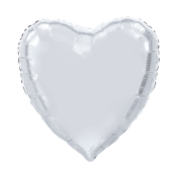 Foilballoon Heartshape 36″ XL Silver