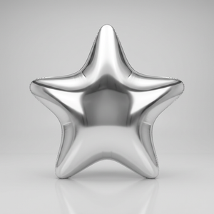 Estrella plateada individual
