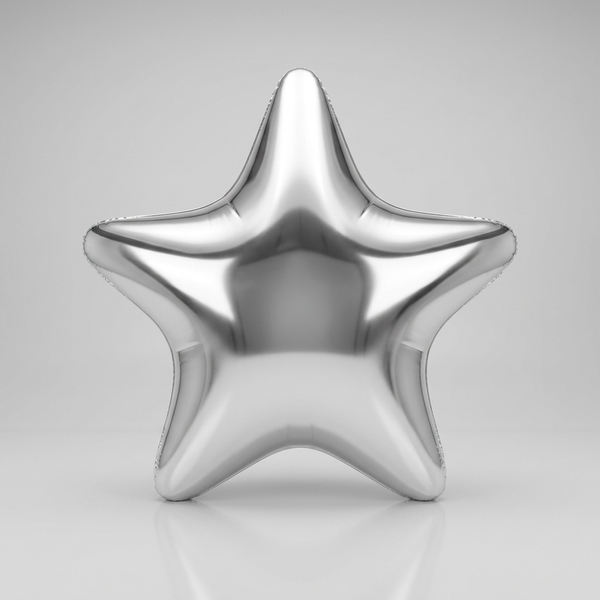 Estrella plateada individual