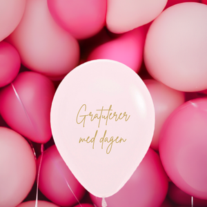 R12 - Gratulerer med dagen Pastel Matte Pink - 12 Pcs