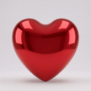 Red inflatable mirror heart