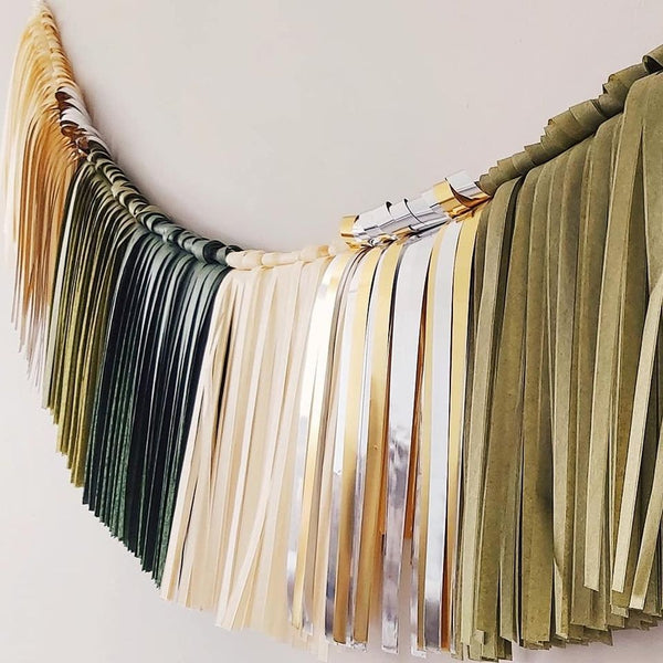 Tassel Green Gold Touch 140 x 25 cm