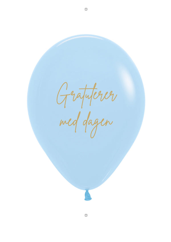 R12 - Gratulerer med dagen Pastel Matte Blue 640 - 12 Pcs