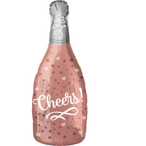 Cheers Rosé Foil Balloon S50, 25 cm x 66 cm