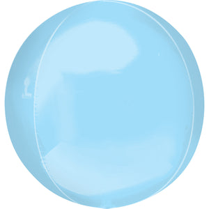 Orbz Pastel Blue Foil Balloon G20 Bulk 38cm x 40cm