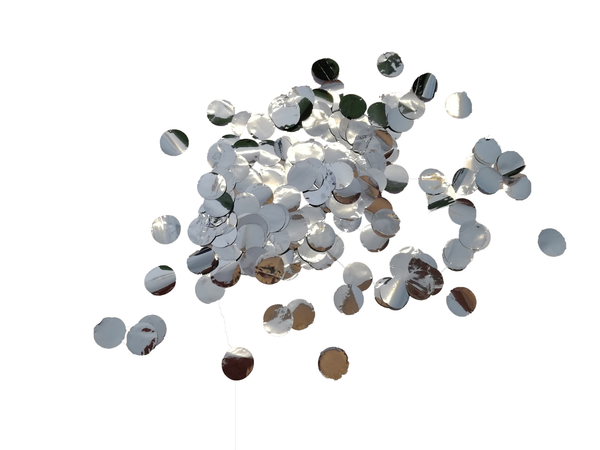 Confetti Metallic Round - 10mm - Silver - 250gr