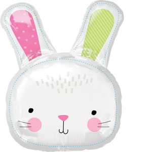 SuperShape Hello Bunny Foil Balloon P35 packaged 60 cm x 71 cm