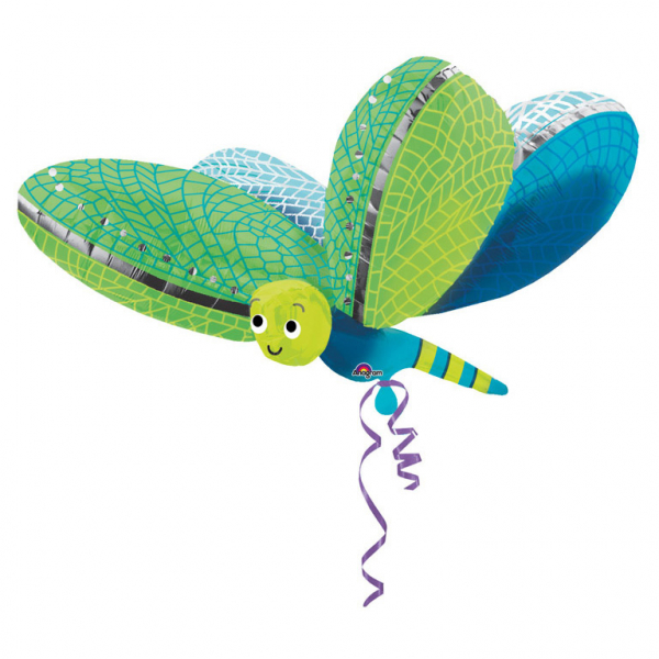 UltraShape Cute Dragonfly Foil Balloon P40 Packaged 101 x 79cm