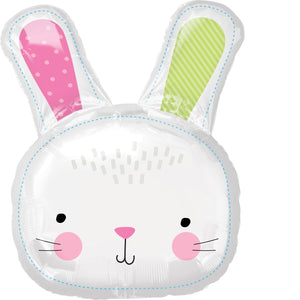 SuperShape Hello Bunny Foil Balloon P35 packaged 60 cm x 71 cm